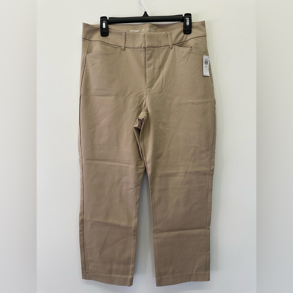 Old Navy Khaki Pants High-Waisted Pixie Straight Pants NWT